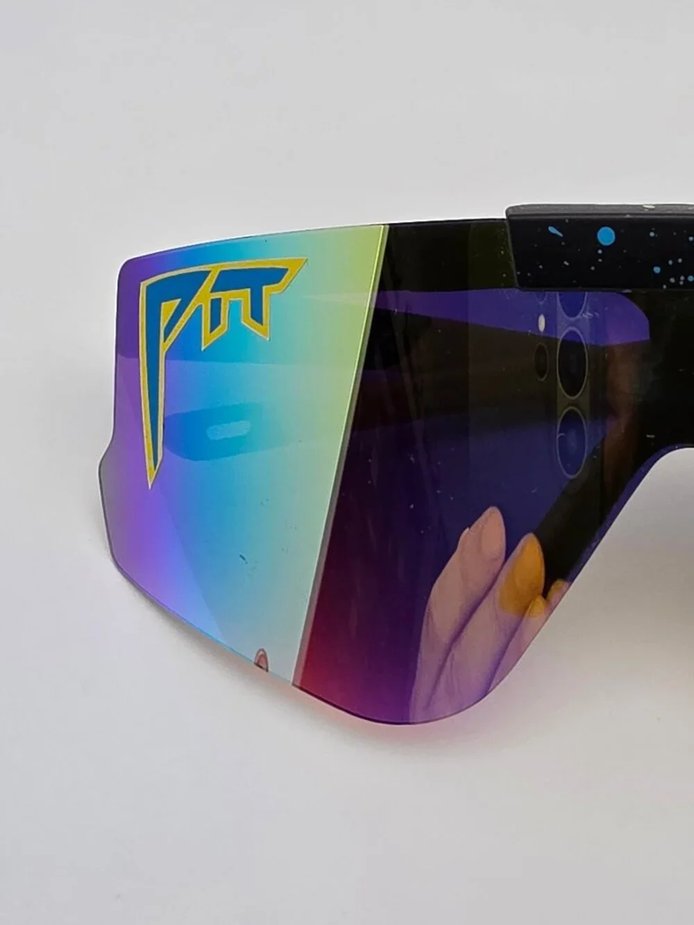 Pit Viper The Cosmos Flip-Offs 2.0 Black Frame Gold Mirror Lens Sunglasses